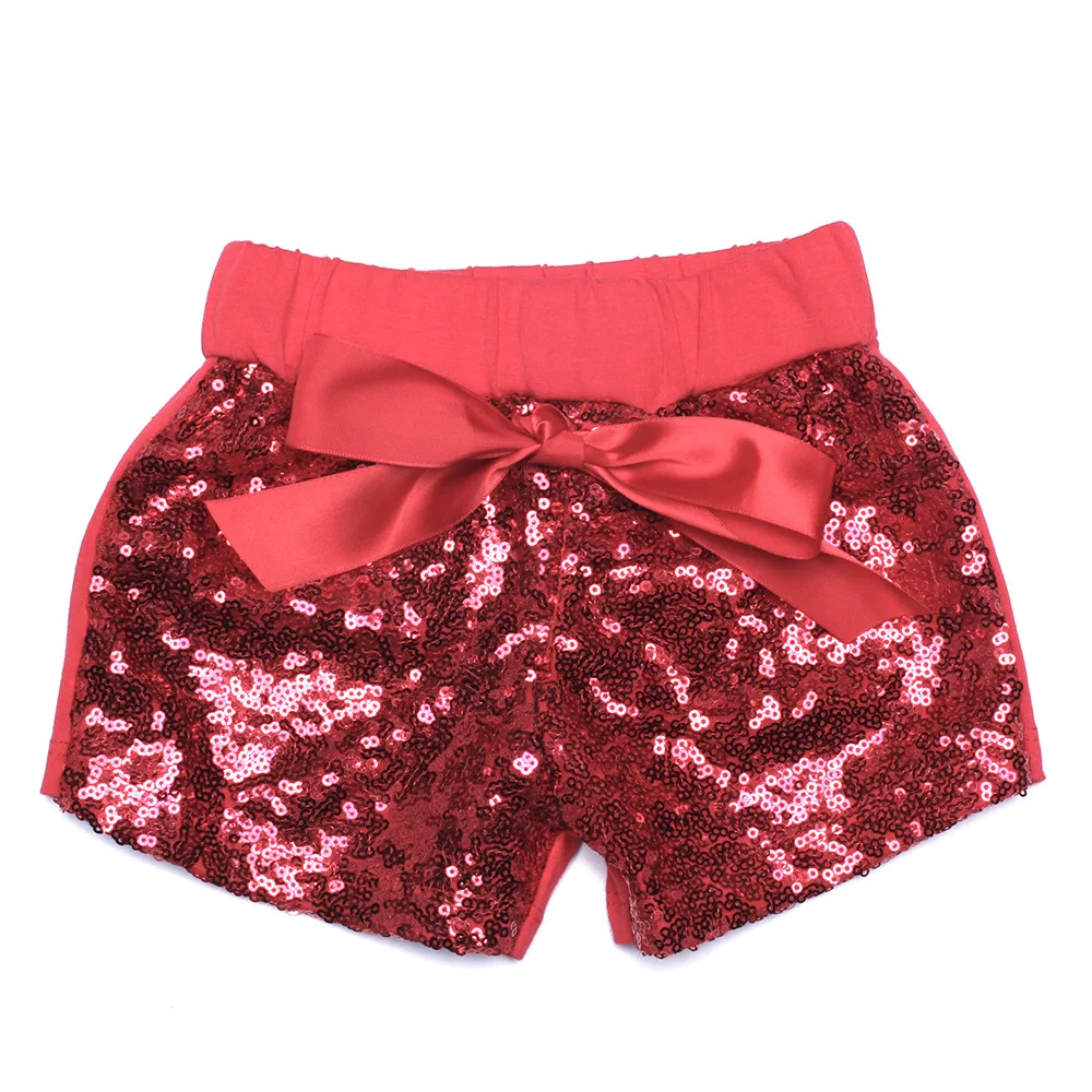 

Girls Fashion Shorts Kids Bling Shiny Bow Cotton Shorts Colorful 1-8 Year Infant Baby Girl Summer Princess