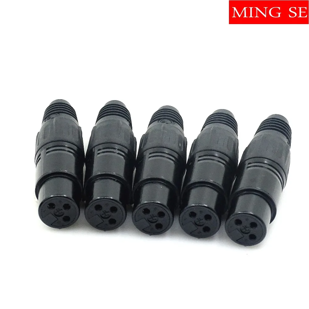 5 комплектов 3 контактный XLR Сделано в Китае металлический разъем для DMX кабель
