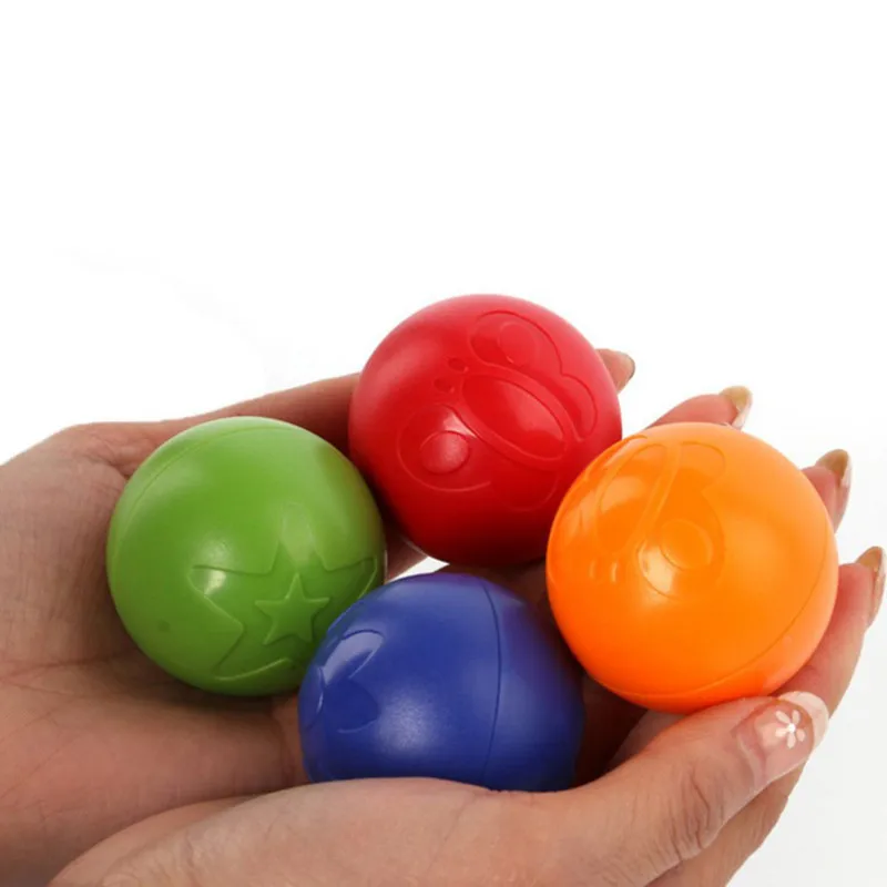 4 шт./лот Экологичные разноцветный прыгающий мяч игрушки для погремушки захватывающие мяч Развивающие наружное, спортивное, игрушечное для маленьких детей