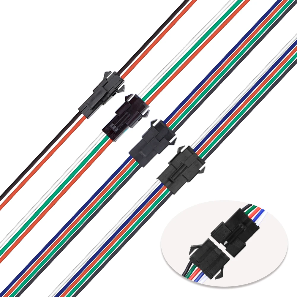 5pairs 2 3 4 5 pin SM Male & Female JST Connector 2PIN 3PIN 4PIN 5PIN Wire Cable Pigtail Plug wire connector terminals wire connector electrical connectors electrical connector cable connector connector with cable