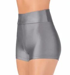ICOSTUMES Gymnastics Dance Shorts High Waisted Jazz Ballet Spandex Lycra Black Gray Dance Shorts For Workout Women ICOSTUMES Gymnastics Dance Shorts High Waisted Jazz Ballet Spandex Lycra Black Gray Dance Shorts For Workout Women