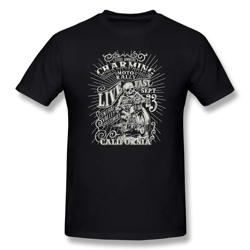 T Shirt Men Regular Live Fast Customize T-Shirts Brand New | Мужская одежда