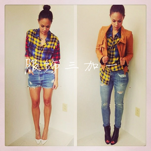 EQ new 100 silk font b women b font colorful plaid font b shirt b font