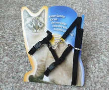 500 pcs/lot  Cat Kitten Adjustable Harness Collar Durable Animal Walking Lead Pet Rabbit free shipping