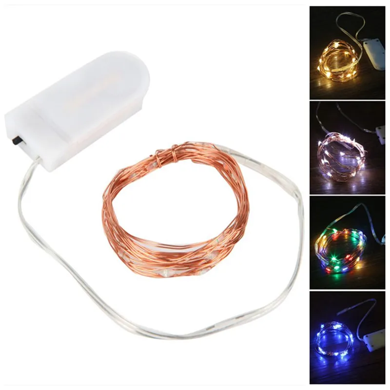 

Led String Lights 1M 10leds CR2032 Battery Operated Copper Wire Fairy Lights for Christmas Garland Home Wedding Decoration