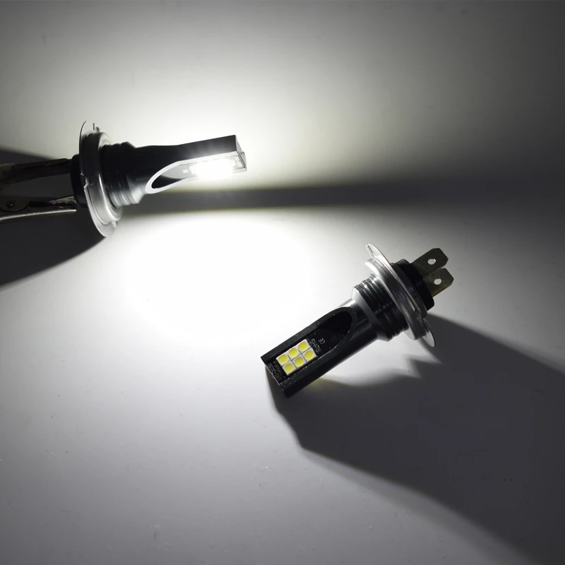 YIJINSHENG H7 H4/HB2 DRL Противотуманные фары светодиодные лампы 60 Вт 3030 SMD супер яркие 6000 К