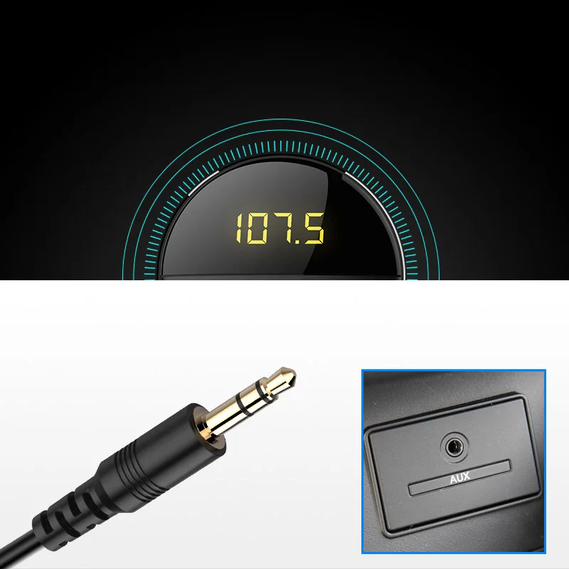 JaJaBor fm-передатчик fm-модулятор Bluetooth Carkit Handsfree AUX 3,5 мм музыкальный MP3-плеер Bluetooth аудио адаптер музыкальный приемник