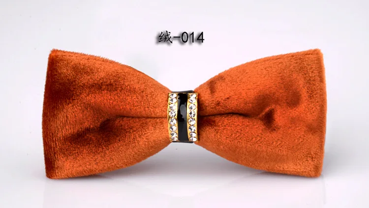 Мода Бизнес Мужские галстук-бабочка Нежный Pure Color галстук-бабочка высокого ранга высокого качества кашемир шелк галстук-бабочка