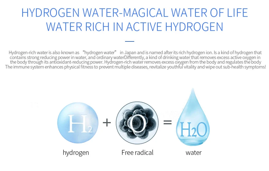 SPE PEM  home use active h2 water generator commercial hydrogen water machine