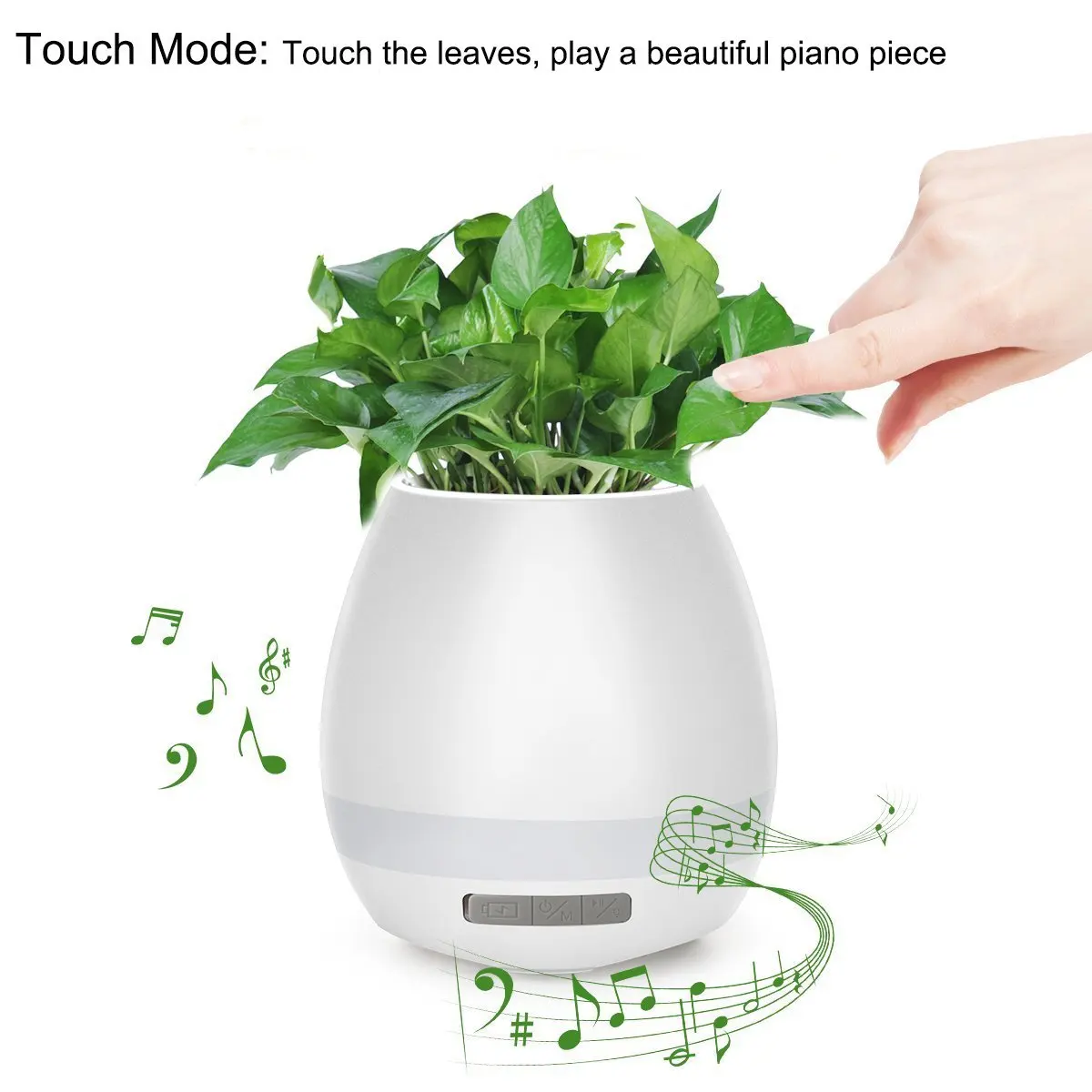 

Wireless Bluetooth Speaker Smart Music Flowerpot Office Living Room Bedroom Desk Home Speaker Touch Sensing Night Light LED