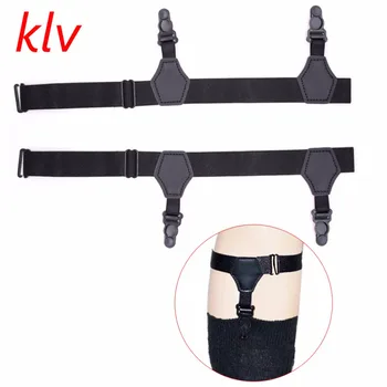 

2Pcs/Set Unisex Socks Garters Belt Suspenders Adjustable Non-slip Double Clips