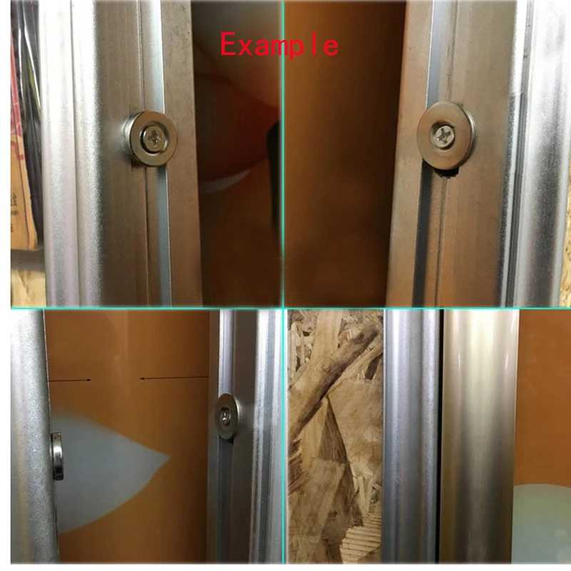 4pcs Neodymium Magnet Cabinet Door Magnet Lock Window Fixing Led