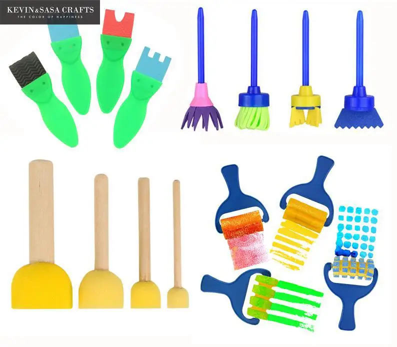 Buy 16In1 Sponge Brush Set For Kids Painting