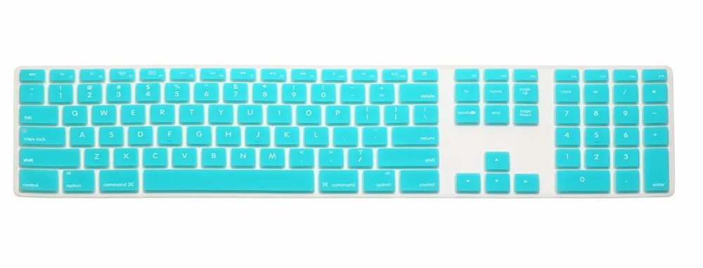 For Apple Keyboard Cover iMac G6 Desktop Protector Flim Colorful Silicone Skin With Numeric Keypad For Mac G5 Skin App (2)