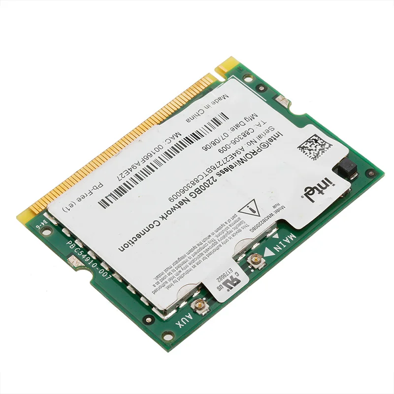 Беспроводная мини PCI wifi сетевая карта 2200BG 802.11B/G 54 Мбит/с Высокая скорость для ноутбука Toshiba Dell