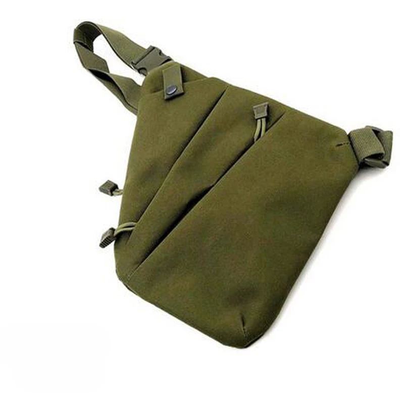 Скрытая тактическая сумка для хранения оружия, кобура для пистолета, Мужская нейлоновая сумка на плечо с правым/левым плечом, противоугонная посылка, нагрудная сумка - Цвет: Green Bag In Left