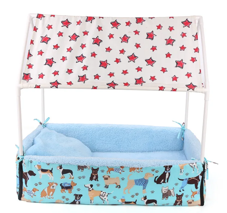 Дом собаки печать звезды удобный щенок собачья Конура диван подушка гнездо кровать для маленьких средних собак дом для кошки