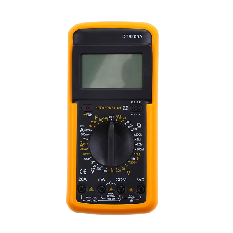

DT9205A AC DC LCD Display Electric Handheld Tester Meter Digital Multimeter