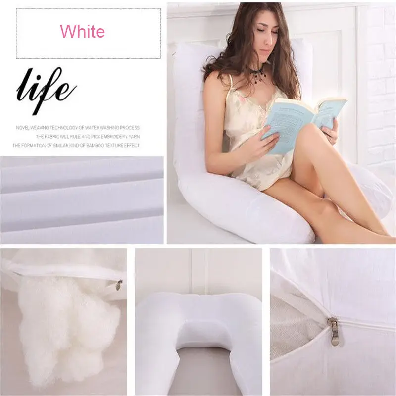Harga 130X70 Cm Tidur Penopang Bantal untuk Wanita Hamil Tubuh 100% Kapas Bantal U Bentuk Bersalin Bantal Kehamilan Sisi tidur