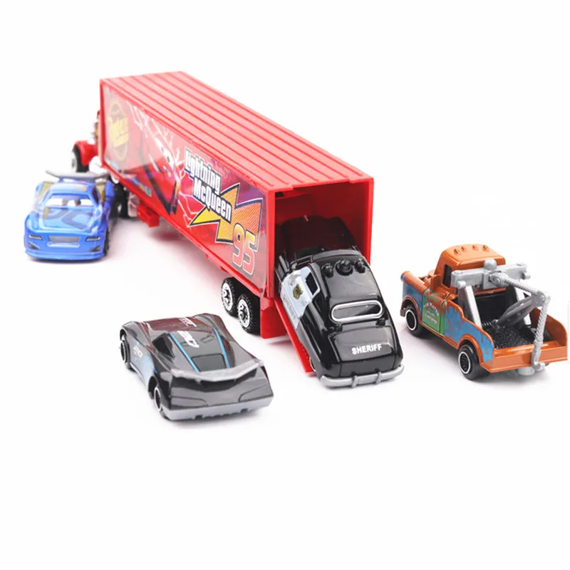 Disney Pixar машина 3 Lightning McQueen Джексон Storm Крус Mater Мак дядя Грузовик 7 штук/1:55 Дети сплав Пластик автомобиля