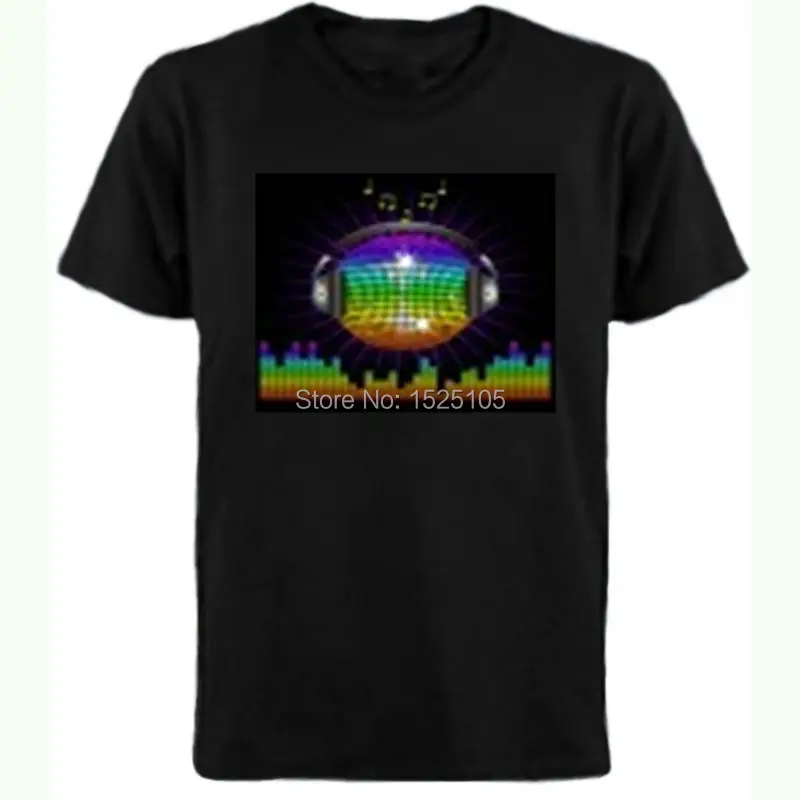 Equalizer T Shirt Sound Active With 2pcs AA Battery Inverter | Мужская одежда