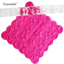 Звезды текстура тисненый акриловый Скалка звезды для сахара ремесло Торт помадка инструмент для украшения выпечки 51014 подарок