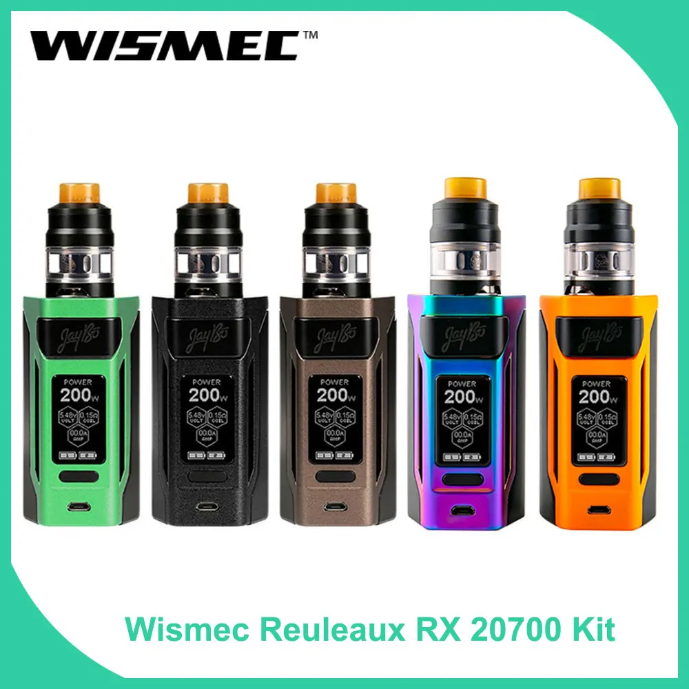 

Original Wismec Reuleaux RX2 20700 with GNOME Atomizer 1-200W Full Kit with WM Coil e-cigarette vape mod kit special color