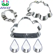 Метеорологические молния облака, против дождя и снега, овощи фрукты суши тортов Fondant(сахарная) инструменты, печенье, ножи, выпечка пресс-формы