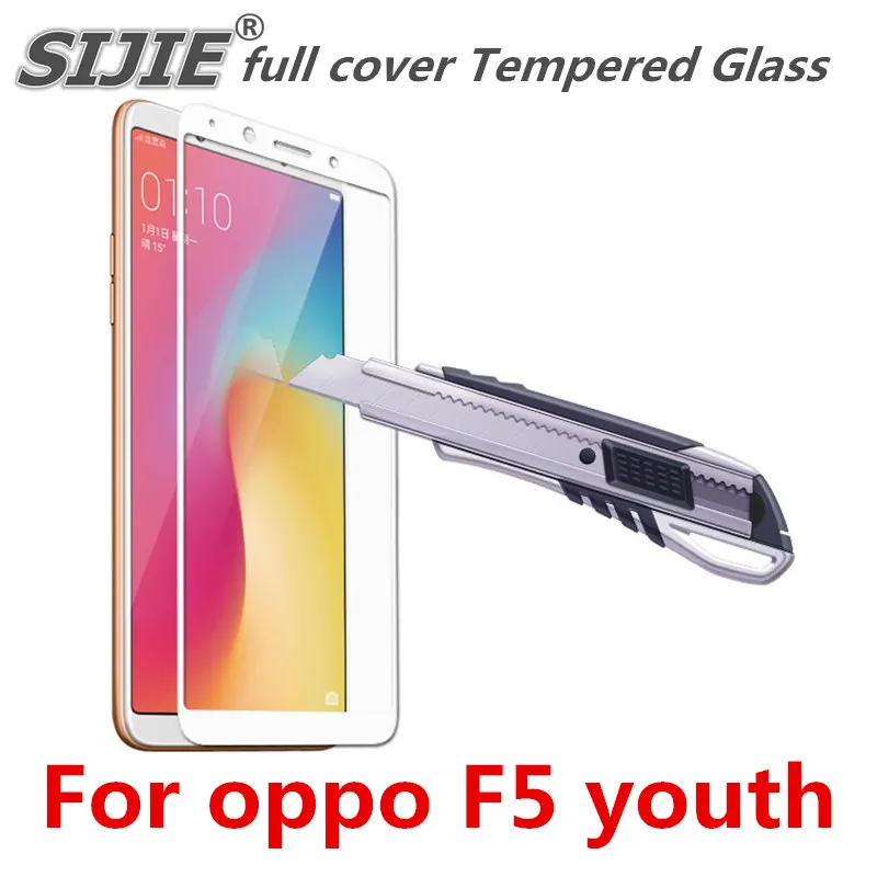 Полное покрытие из закаленного стекла для oppo F5 youth F5youth F 5 Защитная пленка экрана