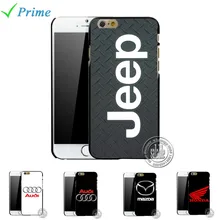 2015 quente do logotipo do carro de plástico rígido mobile phone tampa do caso para apple iphone 5 5S 4 4S 5C 6 s 6 S 7 plus Honda Jipes Mazda Audi caso