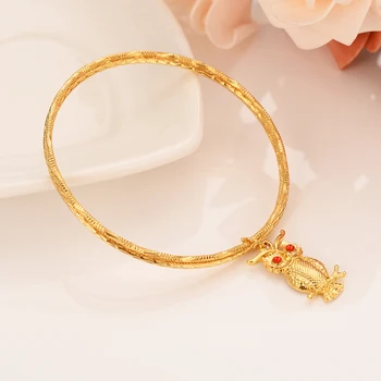 

dubai Charm Bracelet Gold cz crystal Bowl bangle kids girls women Hand Chain Jewelry anklets Arab gift