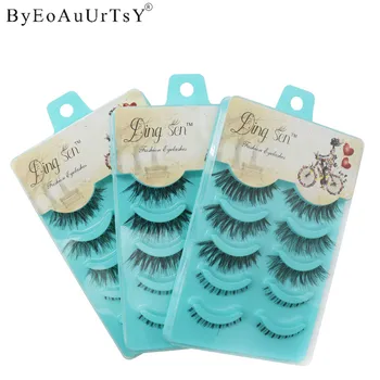 

5 Set/Lot Reusable Natural False Eyelashes Fake Lashes Long 3D Mink Lashes Eyelash Extension Mink Eyelashes Makeup Beauty Tool