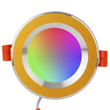 

Gold Silver Ring RGB CW Wifi Smart LED Light Phone APP Control Ceiling Mount Lamp 7W AC85-265V New