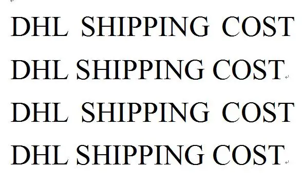 DHL shipping cost