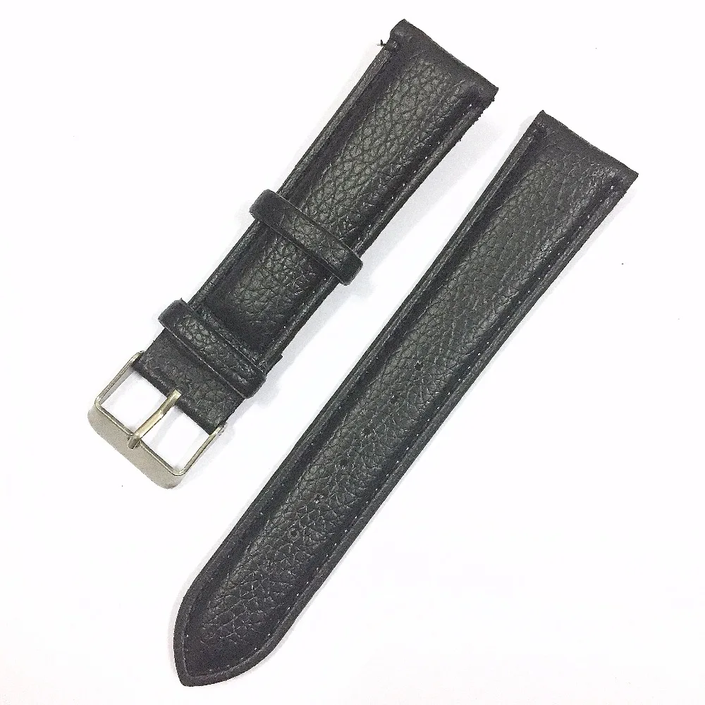 1-PCS-PU-Leather-Watch-Band-20MM-Strap-Watch-Bracelet-Black-Litchi-Pattern-leather-Watchband-Watch