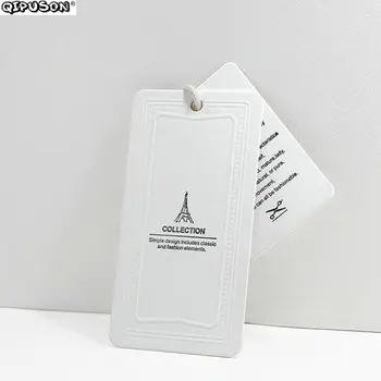 

PK020 custom shape tag design hang tag printing Custom gold foil hang tag kids labels clothes printed personal logo for clothing