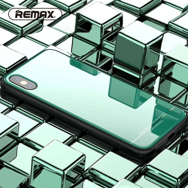 

Remax Tempered Glass material Case For iPhone X Absolute Protection Back Cover Clear and bright For iPhone 7 8 plus Phone Case