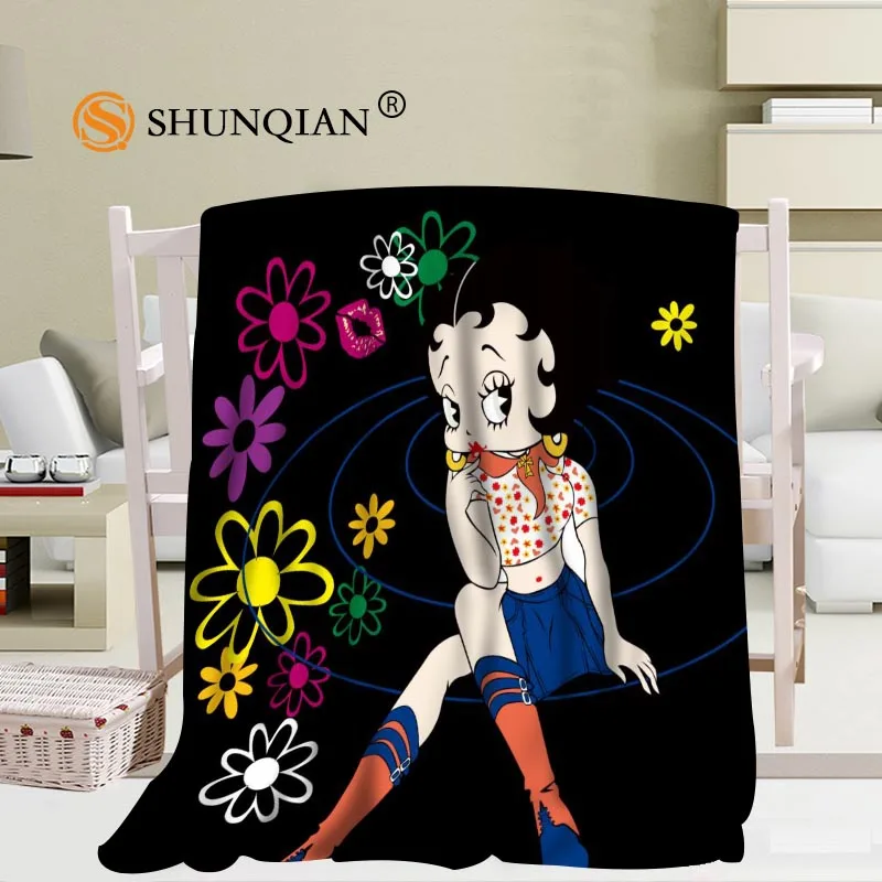 Blanket Изготовленное на заказ одеяло betty boop Фланелевое Falafel Fabric56x80inch 50X60 дюймов 40X50 дюймов диван-кровать пледы одеяло детское теплое одеяло для взрослых - Цвет: Blanket