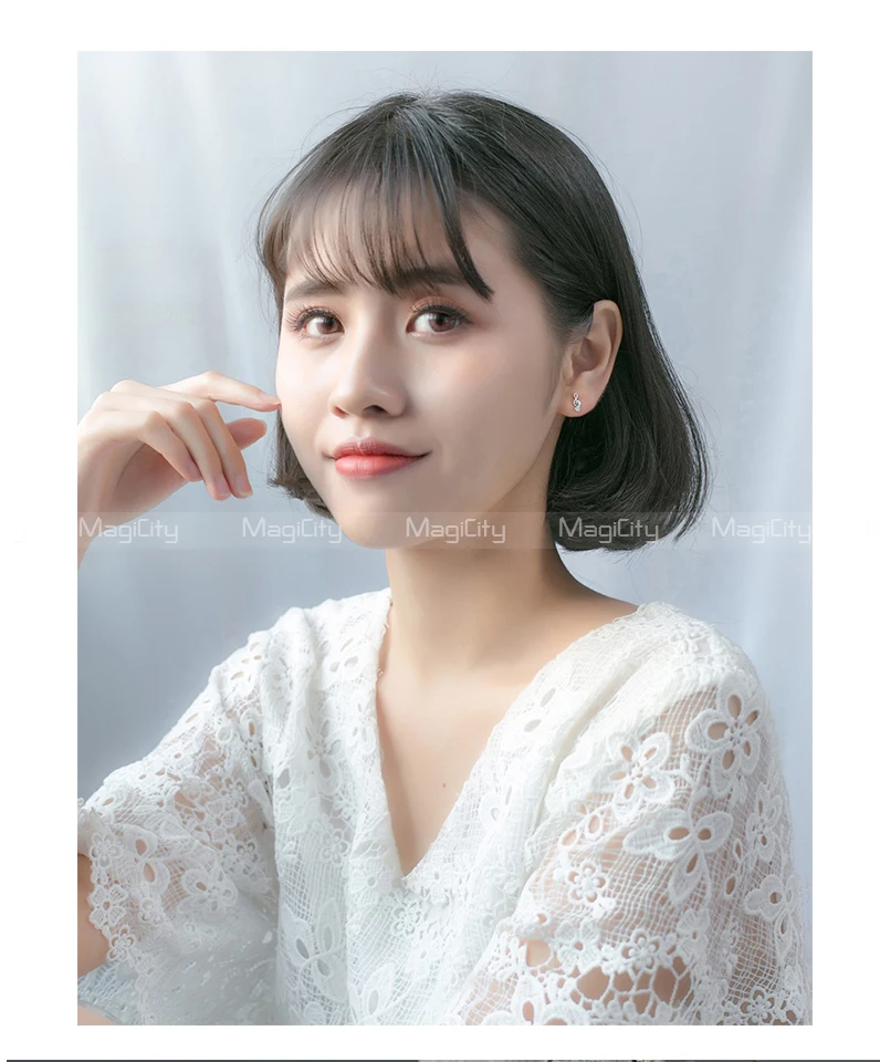New Fashion Cute Lovely Musical Note 925 Sterling Silver Stud Earrings For Women Girls Earring Jewelry zilveren oorbellen 925 (3)