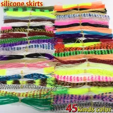2019HOT balıkçılık silikon etekler süper çok renkli 45 çeşit/lot spinner bait bas lure bıçak sinek balıkçılık lures uzunluğu 13 cm