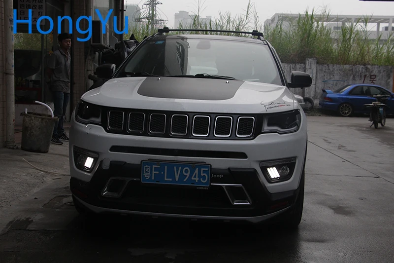 Для Jeep Compass динамический сигнал поворота Водонепроницаемый дневные ходовые огни 12В светодиодный фары дневного света Противотуманные лампы украшения