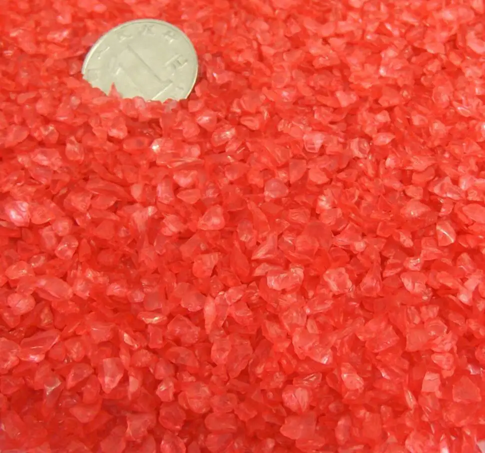 200 г миниатюрные красные стеклянные камни для фантазийных искусственных садов