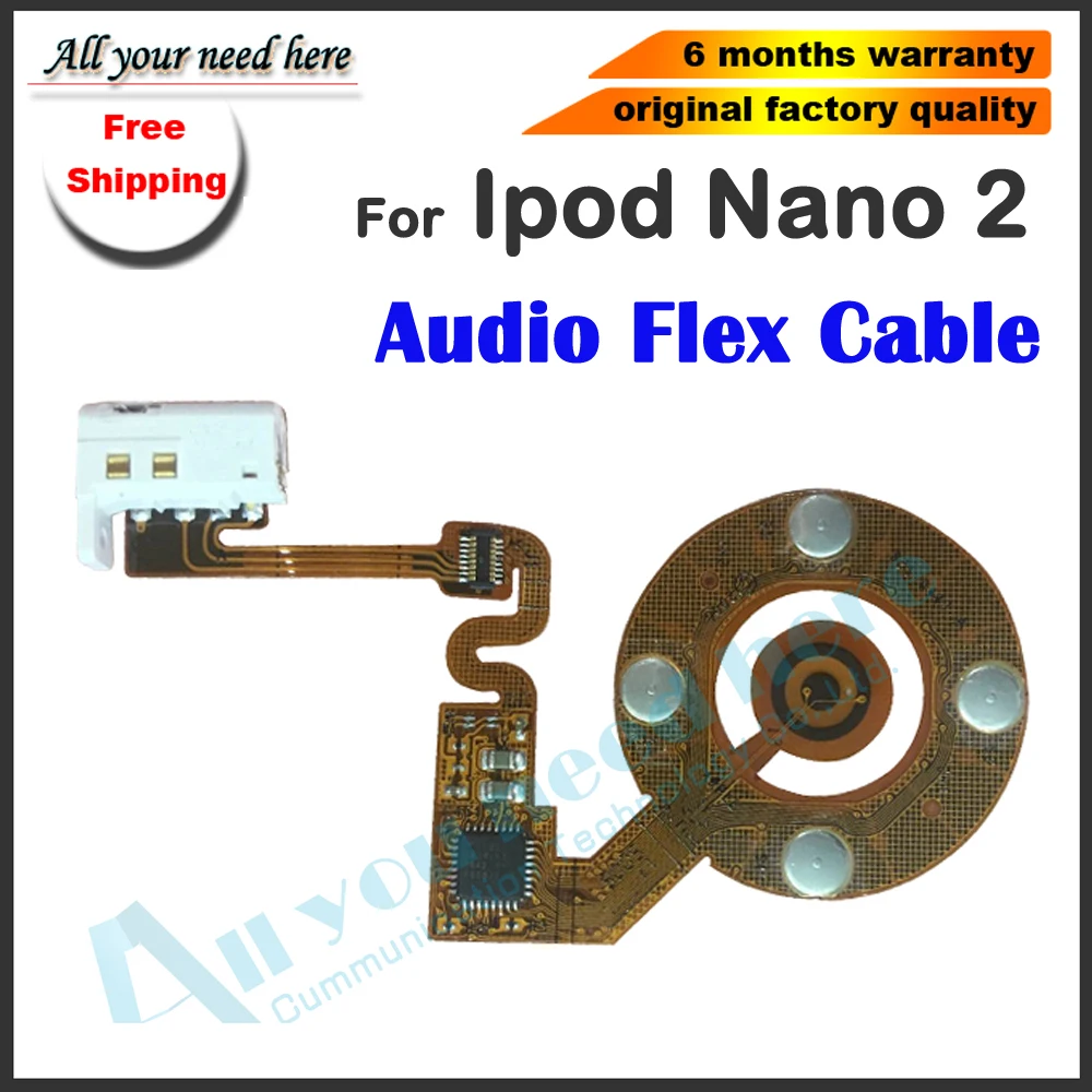 

1/2pcs New For ipod nano 2 2th Audio Flex Cable replacement Headphone Jack for iPod Nano 2th Gen Click Wheel Flex Cable Repair