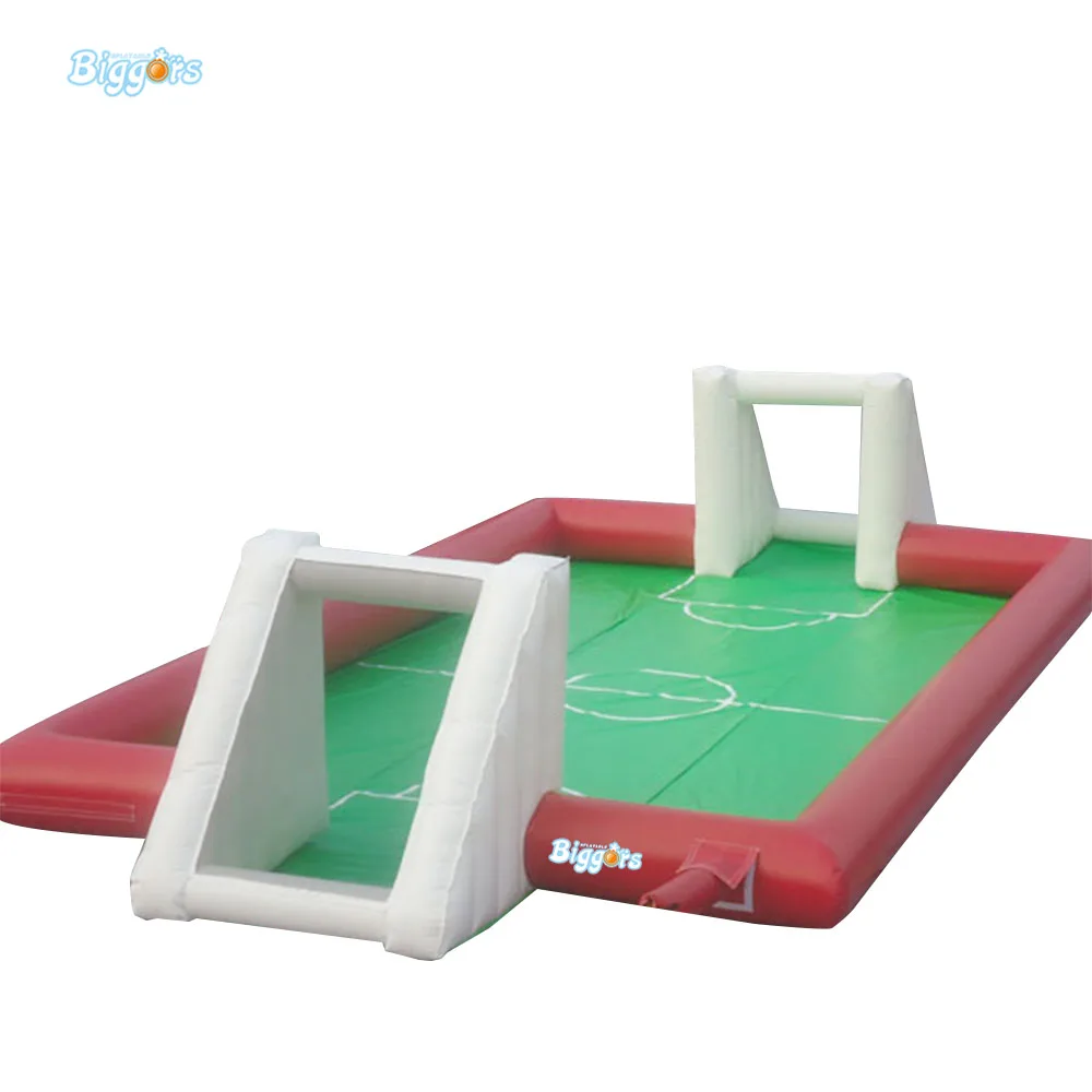 

High Quality Certificated Inflatable Football Court Soapy Playground Stadium Inflatable Soccer Pitch With Air Blowers