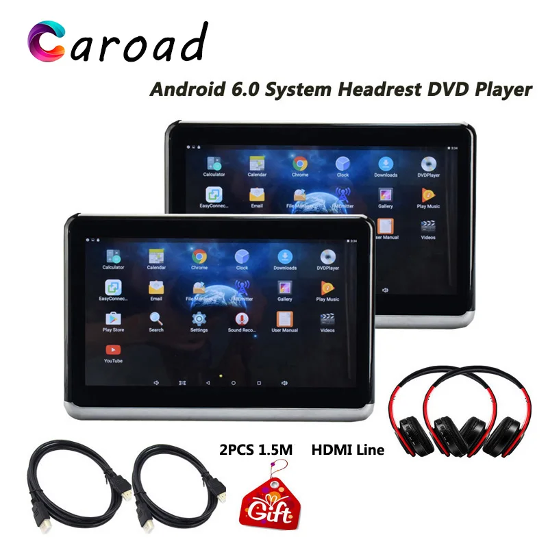 

10.2 Inch Android 6.0 Car Headrest DVD Monitor HD 1080P Video IPS Touch Screen WIFI/HDMI/USB/SD/Bluetooth/FM Transmitter