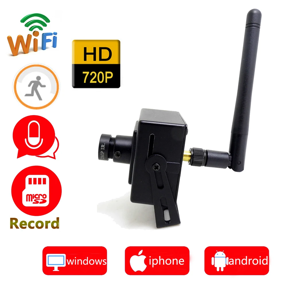 720p HD ip camera wifi mini font b wireless b font security monitoring cctv wi fi