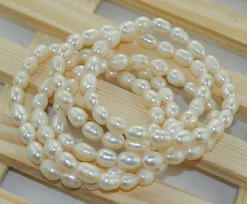

Elastic 100% Genuine REAL Charm Fresh Water Pearl Bracelet Bangle White Pearls Hot Cheap Fashion Jewelry