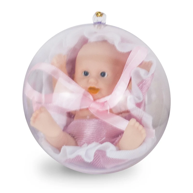 1PCS Спящий ребенок ручной работы реалистичные Reborn Bebe кукла мяч игрушка для детей защитная оболочка прекрасный ребенок девочка мальчик куклы силиконовая принцесса - Цвет: 1PCS