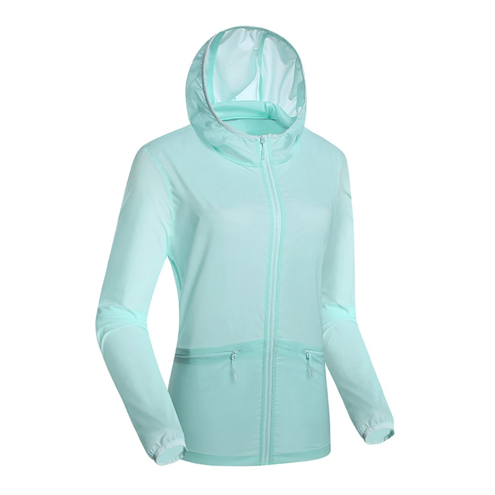 Woman Men Women UV Protection Coat Sunscreen Ultra Thin Breathable Hooded Tops for Summer JT-Drop Ship - Цвет: Woman