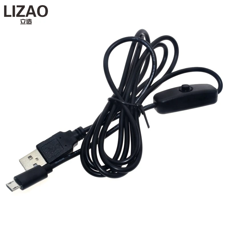 Raspberry Pi USB к Micro с переключателем ВКЛ./ВЫКЛ. кабель питания для Android 2/B + Banana PI простой